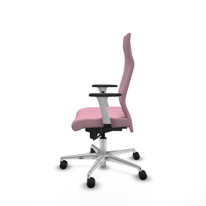 Albacete dirección sincro bali rosa brazos 1D blancos base aluminio ruedas 65 nailon