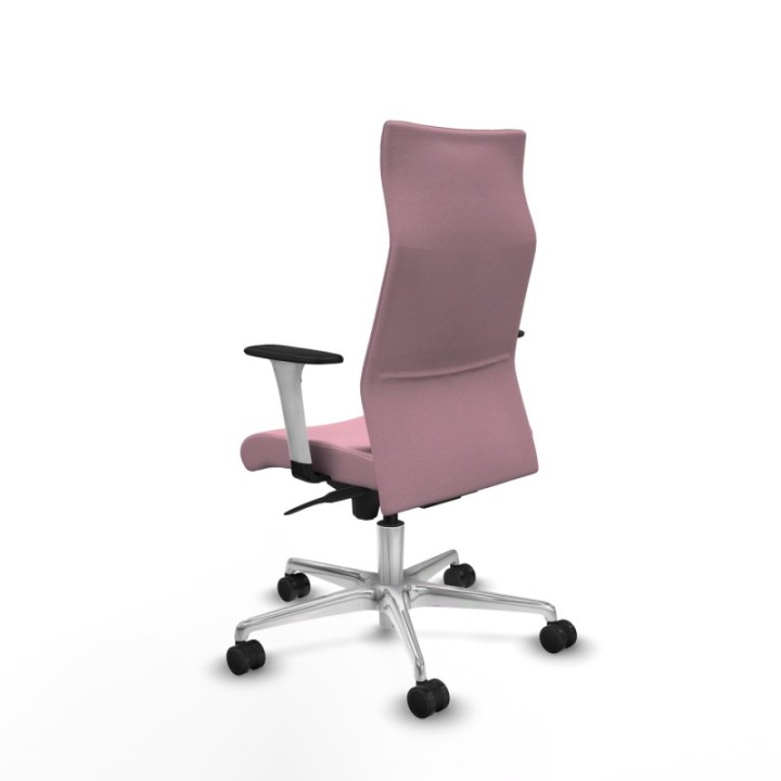 Albacete dirección sincro bali rosa brazos 1D blancos base aluminio ruedas 65 nailon