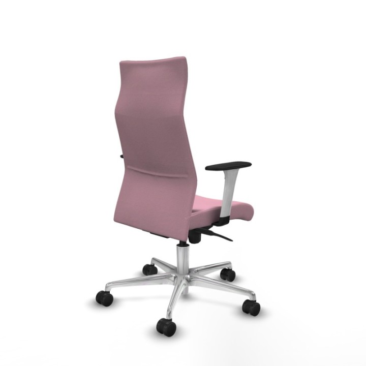 Albacete dirección sincro bali rosa brazos 1D blancos base aluminio ruedas 65 nailon