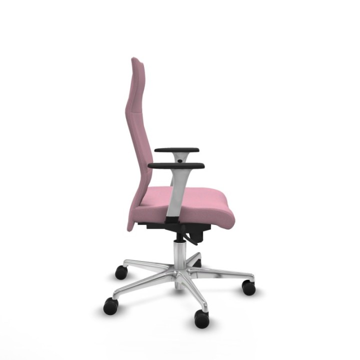 Albacete dirección sincro bali rosa brazos 1D blancos base aluminio ruedas 65 nailon