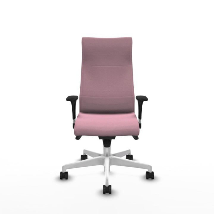 Albacete dirección sincro bali rosa brazos 1D cromados base blanca ruedas 65 nailon