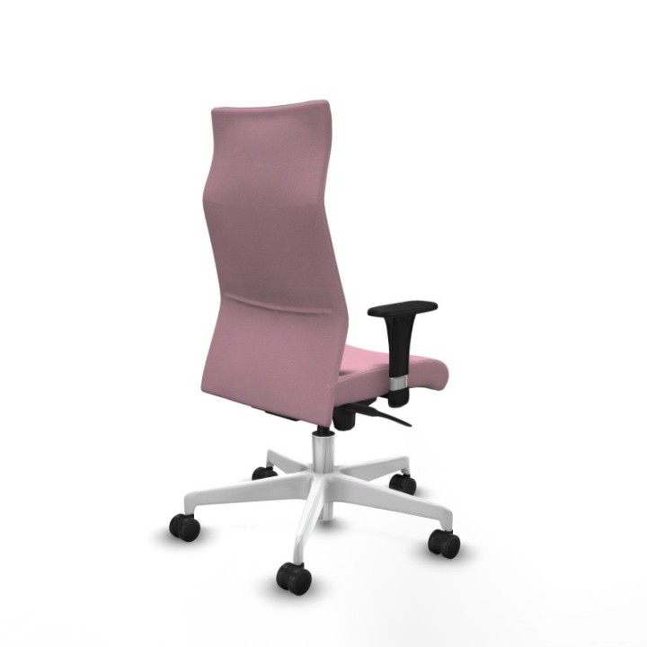 Albacete dirección sincro bali rosa brazos 1D cromados base blanca ruedas 65 nailon