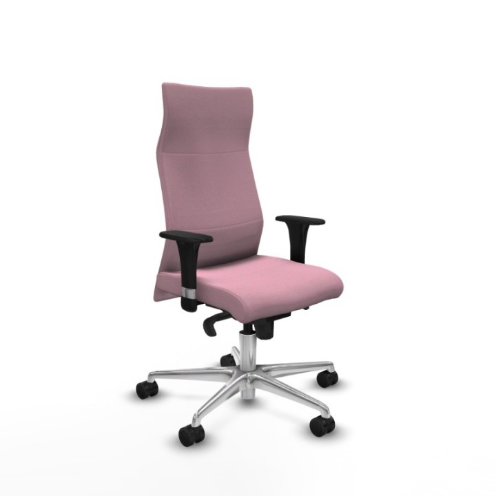 Albacete dirección sincro bali rosa brazos 1D cromados base aluminio ruedas 65 nailon