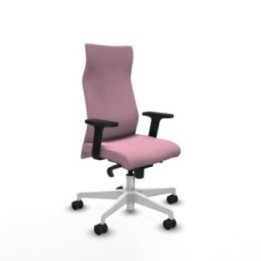 Albacete dirección sincro bali rosa brazos 2D base blanca ruedas 65 nailon