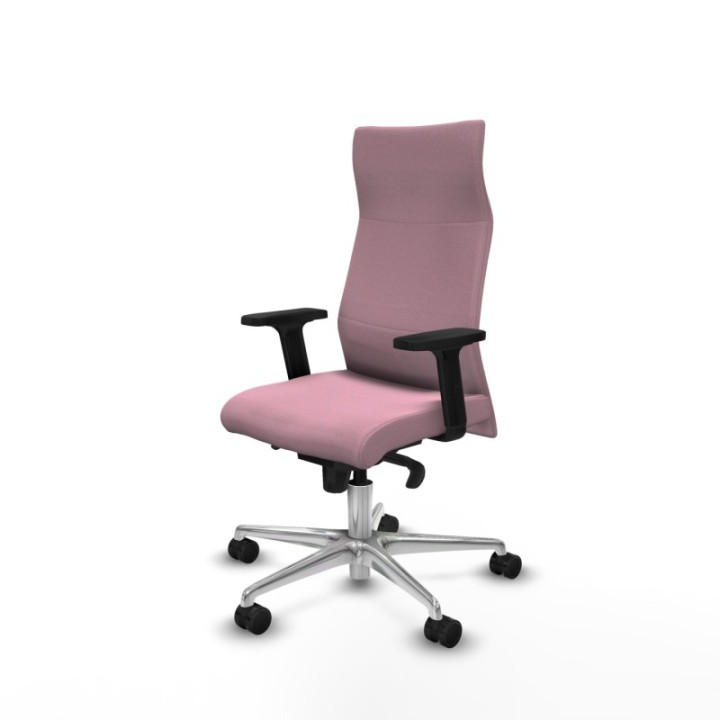 Albacete dirección sincro bali rosa brazos 2D base aluminio ruedas 65 nailon