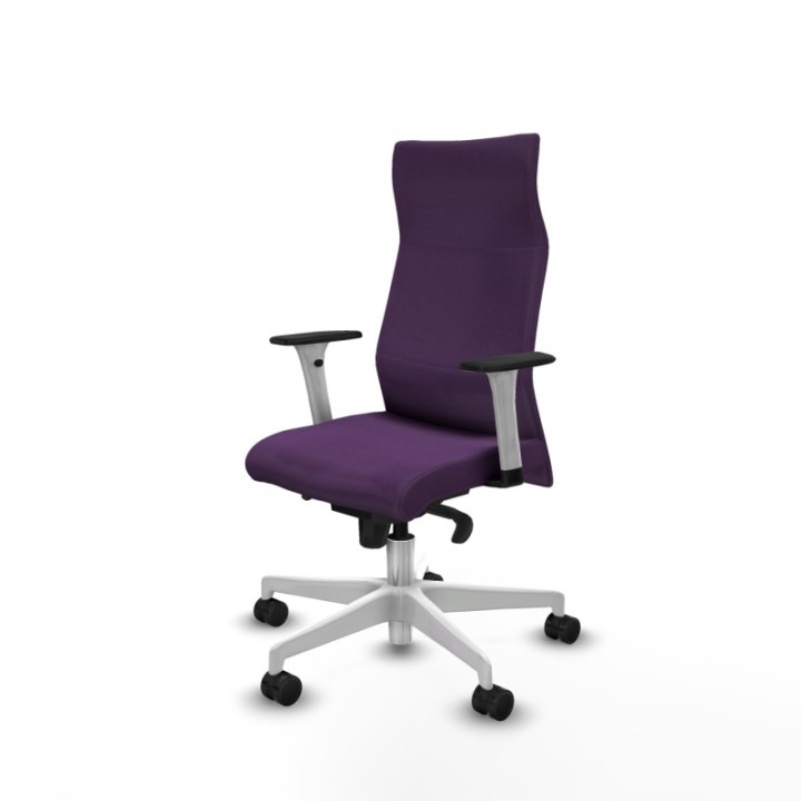 Albacete dirección sincro bali morado brazos 1D blancos base blanca ruedas 65 nailon