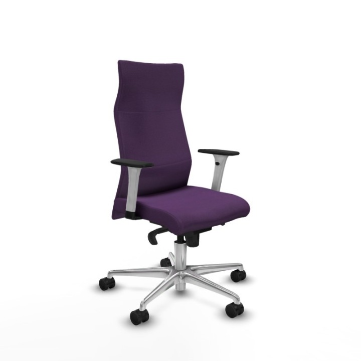 Albacete dirección sincro bali morado brazos 1D blancos base aluminio ruedas 65 nailon