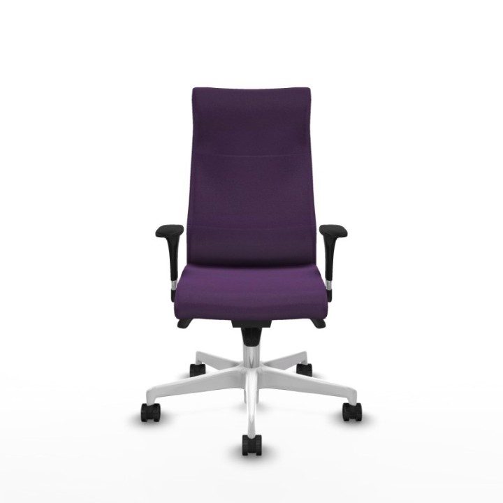 Albacete dirección sincro bali morado brazos 1D cromados base blanca ruedas 65 nailon