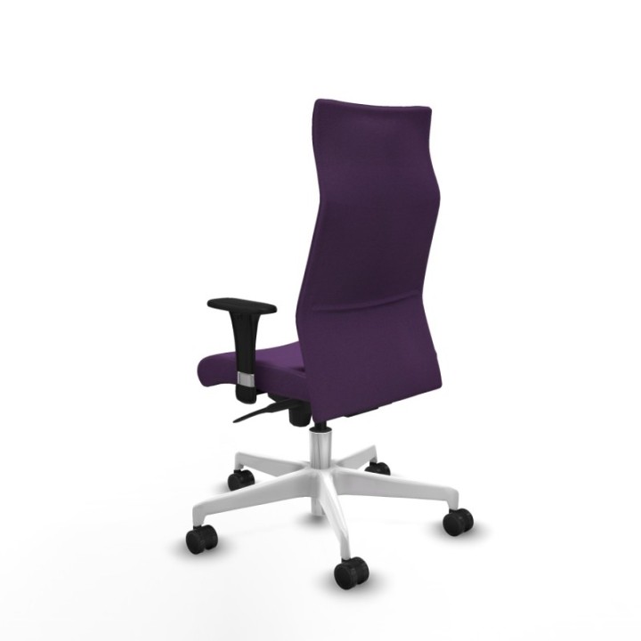 Albacete dirección sincro bali morado brazos 1D cromados base blanca ruedas 65 nailon