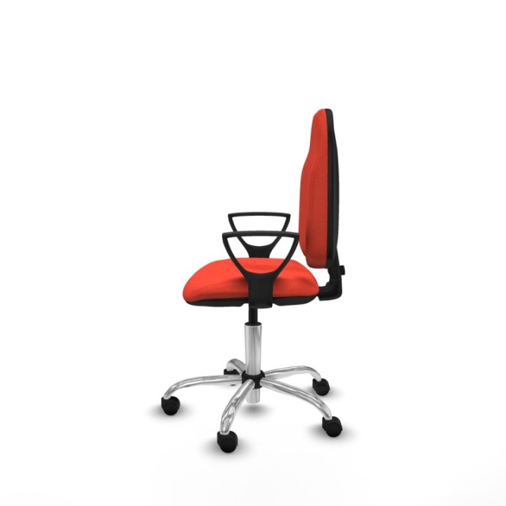 Algarra CP bali naranja oscuro brazos fijos base cromada ruedas nailon 50mm