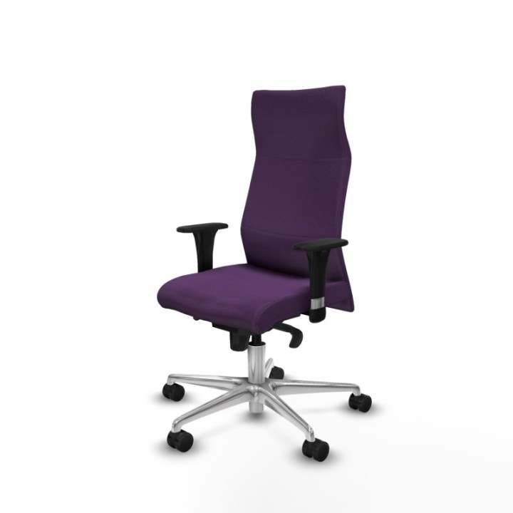 Albacete dirección sincro bali morado brazos 1D cromados base aluminio ruedas 65 nailon