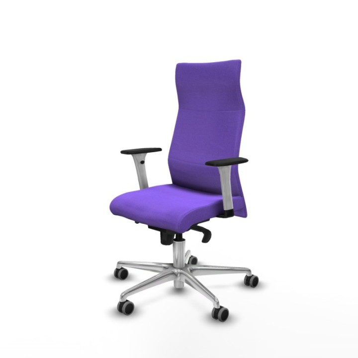 Albacete dirección sincro bali lila brazos 1D blancos base aluminio ruedas 65 engomadas