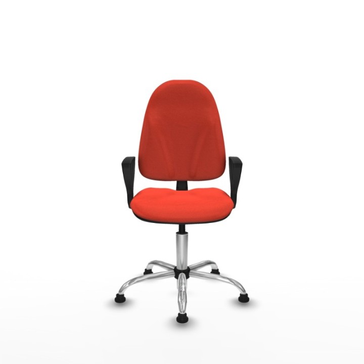 Algarra CP bali naranja oscuro brazos fijos base cromada topes