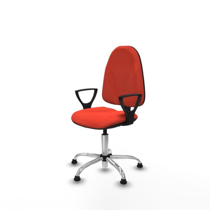 Algarra CP bali naranja oscuro brazos fijos base cromada topes