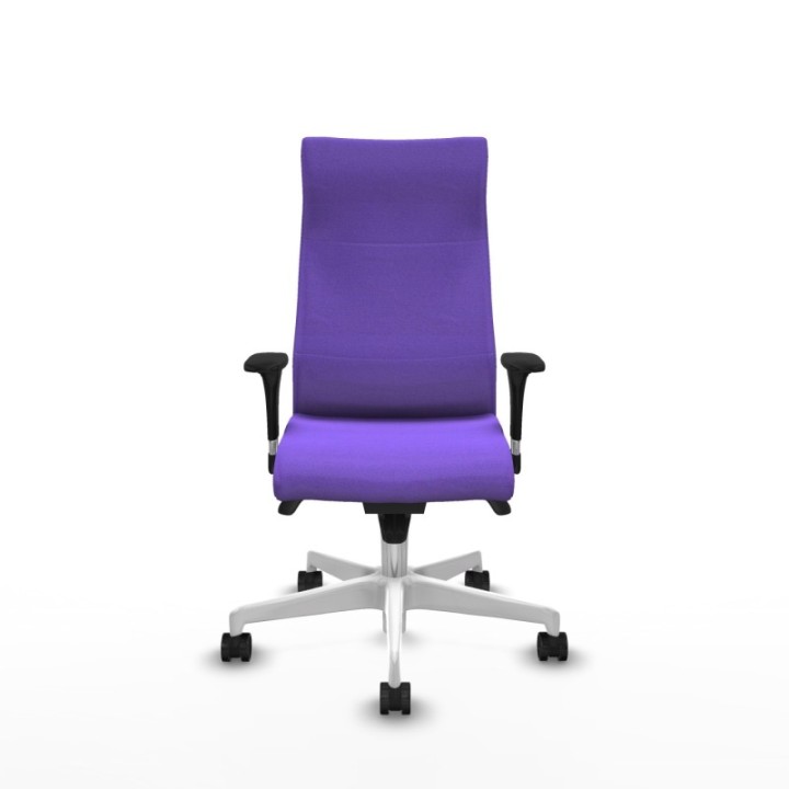 Albacete dirección sincro bali lila brazos 1D cromados base blanca ruedas 65 nailon