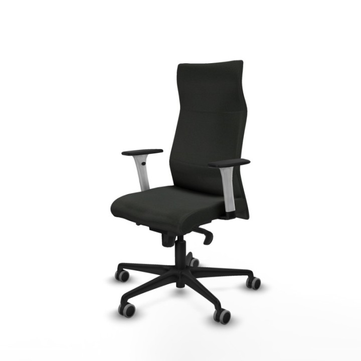 Albacete dirección sincro bali negro brazos 1D blancos base nailon ruedas 65 engomadas