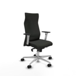 Albacete dirección sincro bali negro brazos 1D blancos base aluminio ruedas 65 nailon