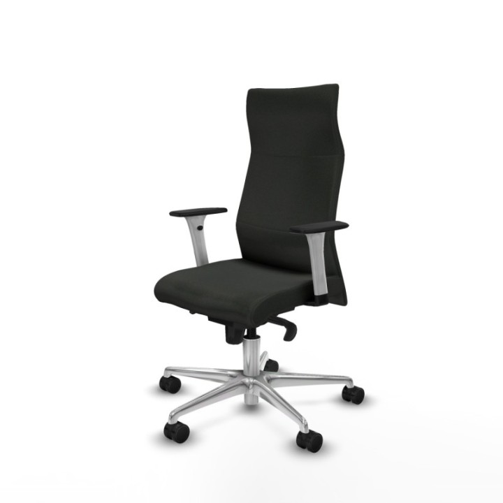 Albacete dirección sincro bali negro brazos 1D blancos base aluminio ruedas 65 nailon