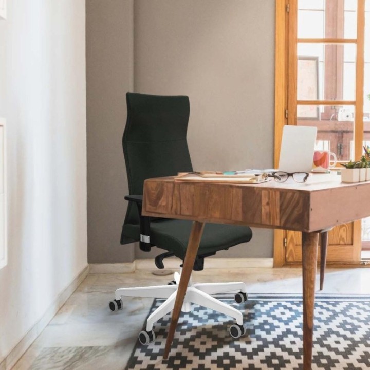 Albacete dirección sincro bali negro brazos 1D cromados base blanca ruedas 65 engomadas