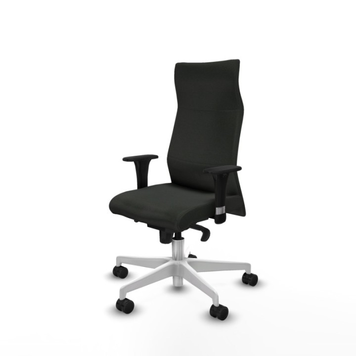 Albacete dirección sincro bali negro brazos 1D cromados base blanca ruedas 65 nailon