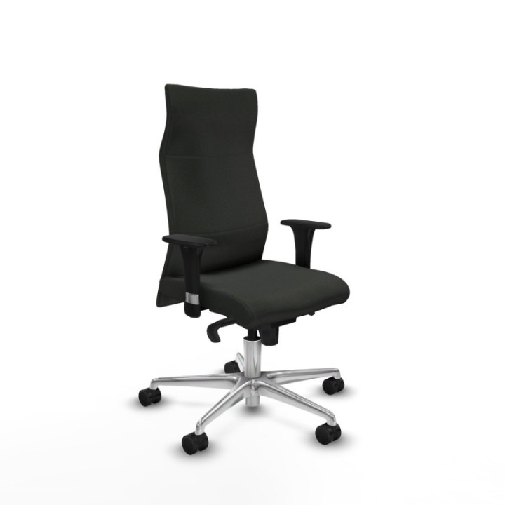 Albacete dirección sincro bali negro brazos 1D cromados base aluminio ruedas 65 nailon