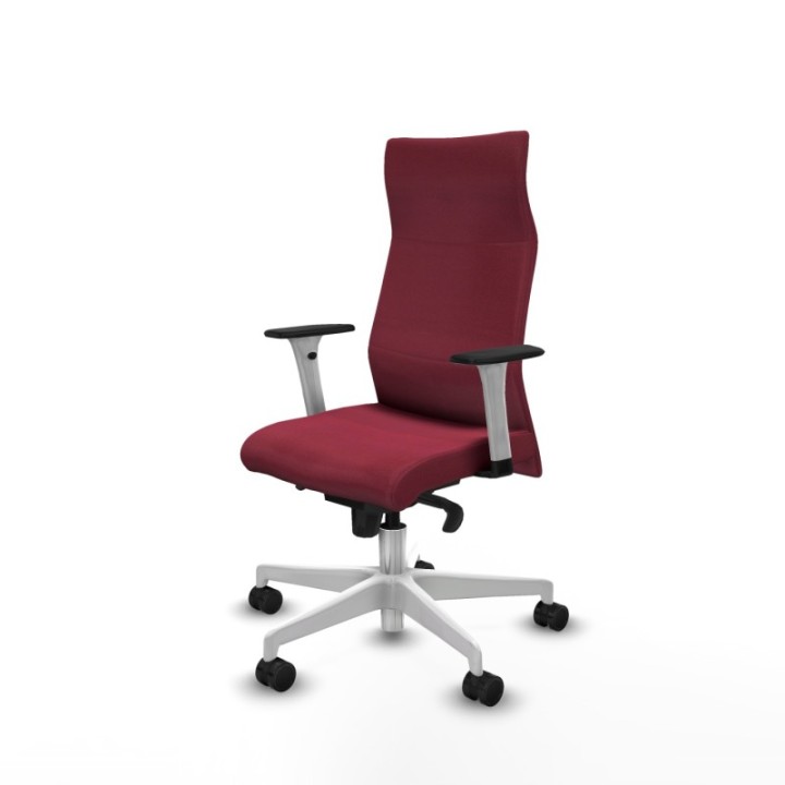 Albacete dirección sincro bali granate brazos 1D blancos base blanca ruedas 65 nailon