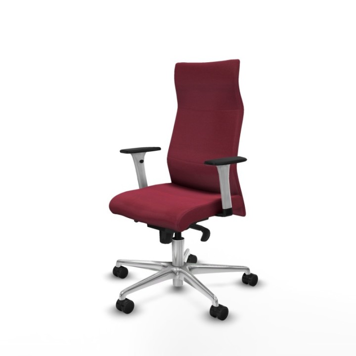 Albacete dirección sincro bali granate brazos 1D blancos base aluminio ruedas 65 nailon