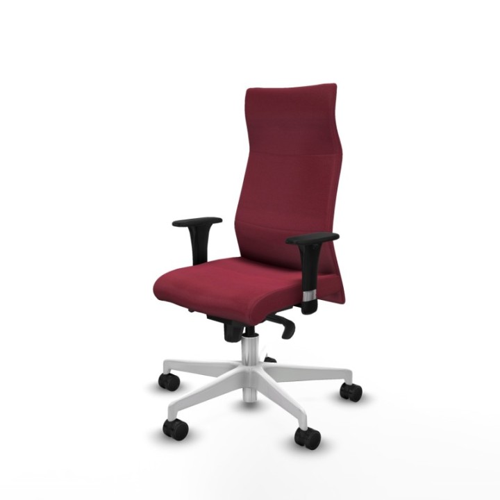 Albacete dirección sincro bali granate brazos 1D cromados base blanca ruedas 65 nailon