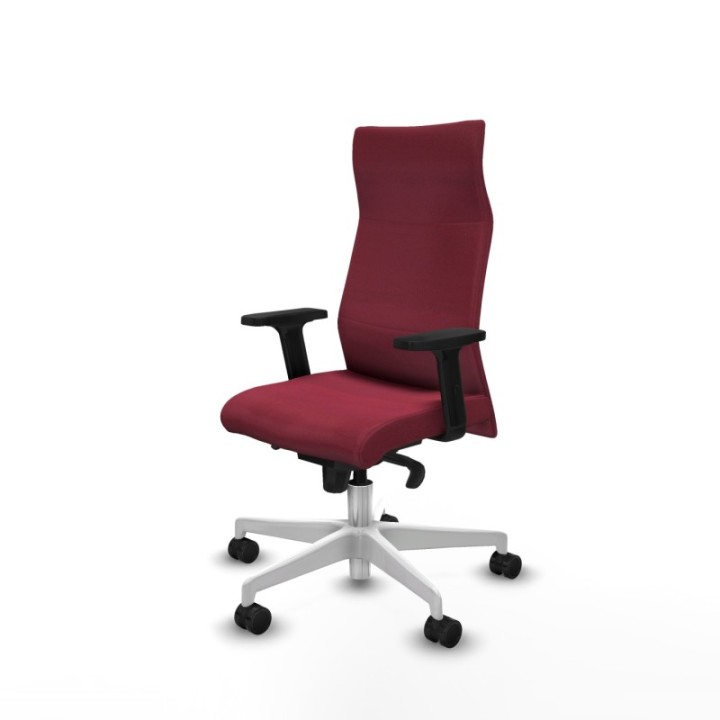 Albacete dirección sincro bali granate brazos 2D base blanca ruedas 65 nailon