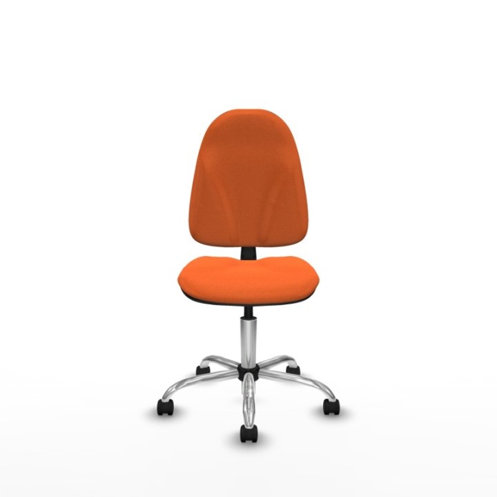 Algarra CP bali naranja  base cromada ruedas nailon 50mm