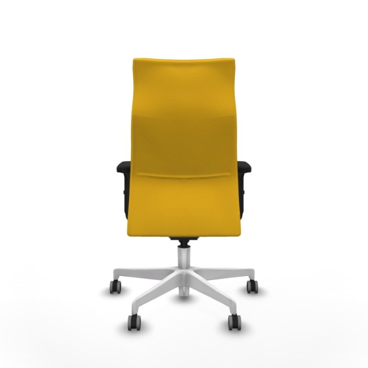 Albacete dirección sincro similpiel amarillo brazos 2D base blanca ruedas 65 engomadas