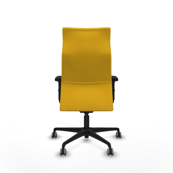 Albacete dirección sincro similpiel amarillo brazos 2D base nailon ruedas 65 engomadas