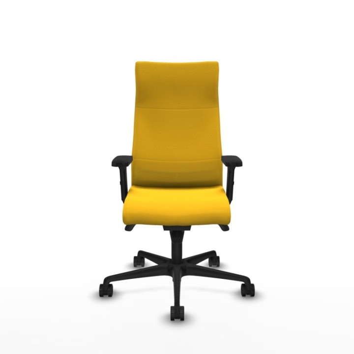 Albacete dirección sincro similpiel amarillo brazos 2D base nailon ruedas 65 nailon