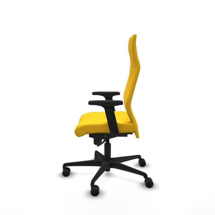 Albacete dirección sincro similpiel amarillo brazos 2D base nailon ruedas 65 nailon