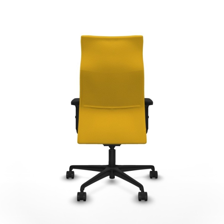 Albacete dirección sincro similpiel amarillo brazos 2D base nailon ruedas 65 nailon