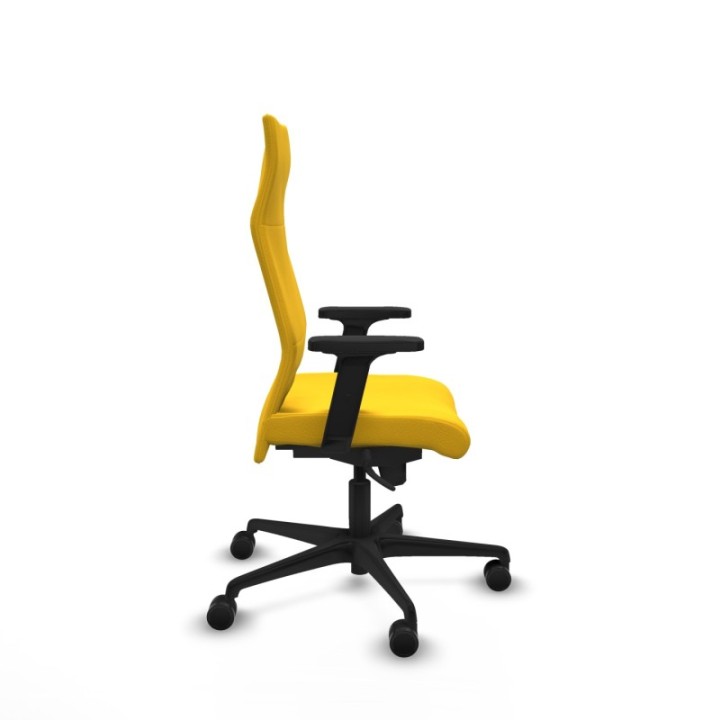 Albacete dirección sincro similpiel amarillo brazos 2D base nailon ruedas 65 nailon