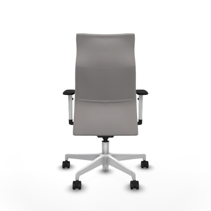 Albacete dirección sincro similpiel blanco brazos 1D blancos base blanca ruedas 65 nailon