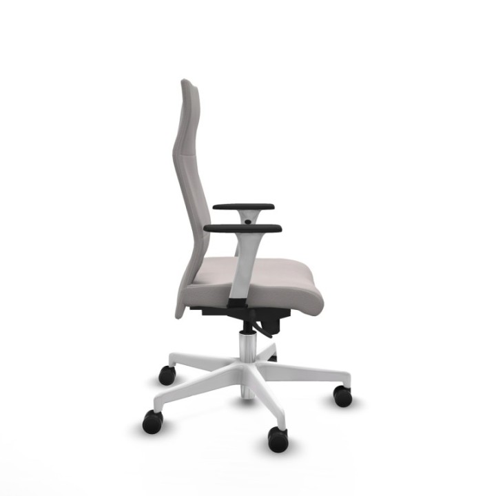 Albacete dirección sincro similpiel blanco brazos 1D blancos base blanca ruedas 65 nailon