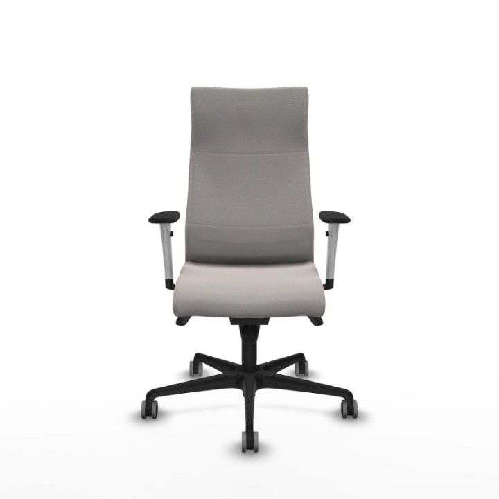 Albacete dirección sincro similpiel blanco brazos 1D blancos base nailon ruedas 65 engomadas