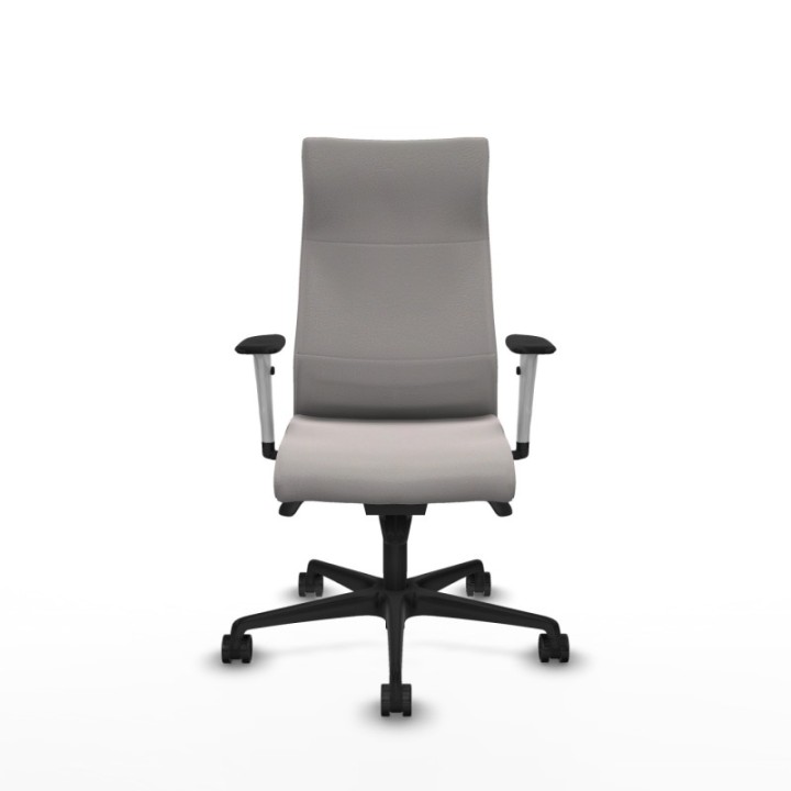 Albacete dirección sincro similpiel blanco brazos 1D blancos base nailon ruedas 65 nailon