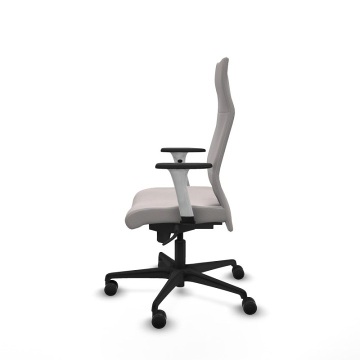 Albacete dirección sincro similpiel blanco brazos 1D blancos base nailon ruedas 65 nailon