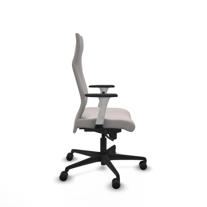 Albacete dirección sincro similpiel blanco brazos 1D blancos base nailon ruedas 65 nailon