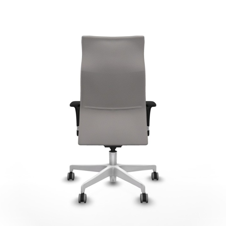 Albacete dirección sincro similpiel blanco brazos 1D cromados base blanca ruedas 65 engomadas