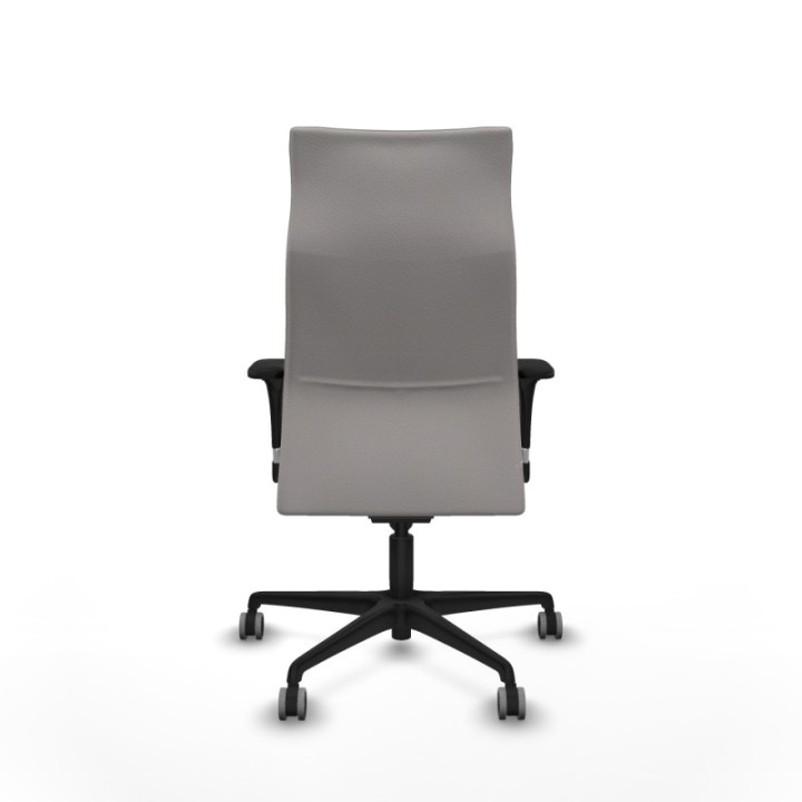 Albacete dirección sincro similpiel blanco brazos 1D cromados base nailon ruedas 65 engomadas