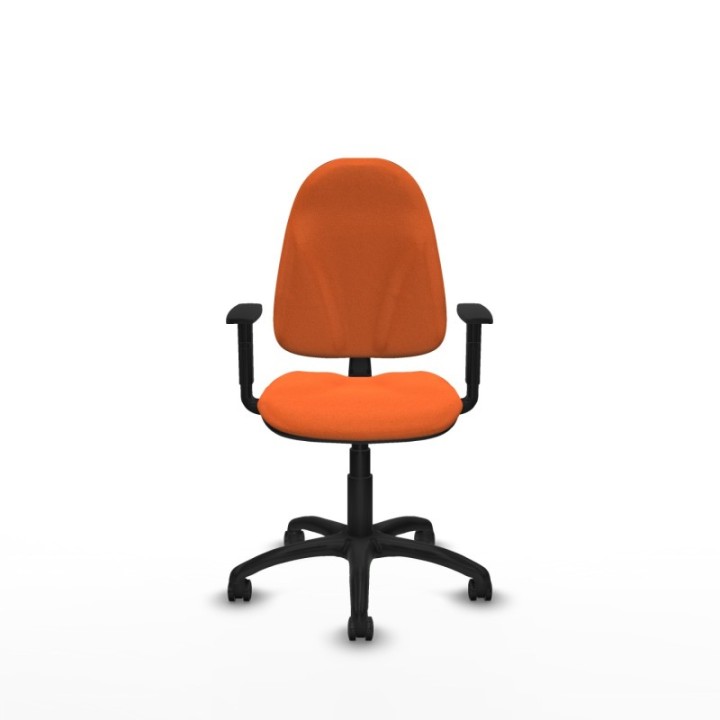 Algarra CP bali naranja brazos 1D base poliamida ruedas autofrenantes 50mm