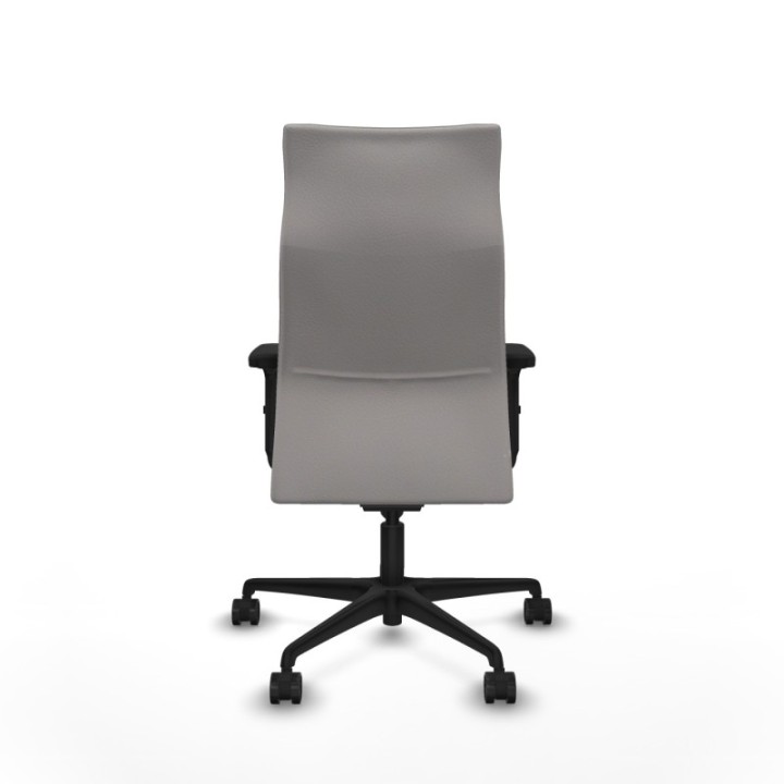 Albacete dirección sincro similpiel blanco brazos 2D base nailon ruedas 65 nailon