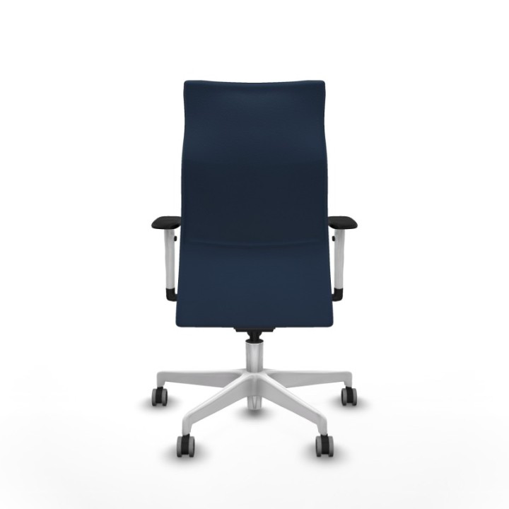 Albacete dirección sincro similpiel azul marino brazos 1D blancos base blanca ruedas 65 engomadas