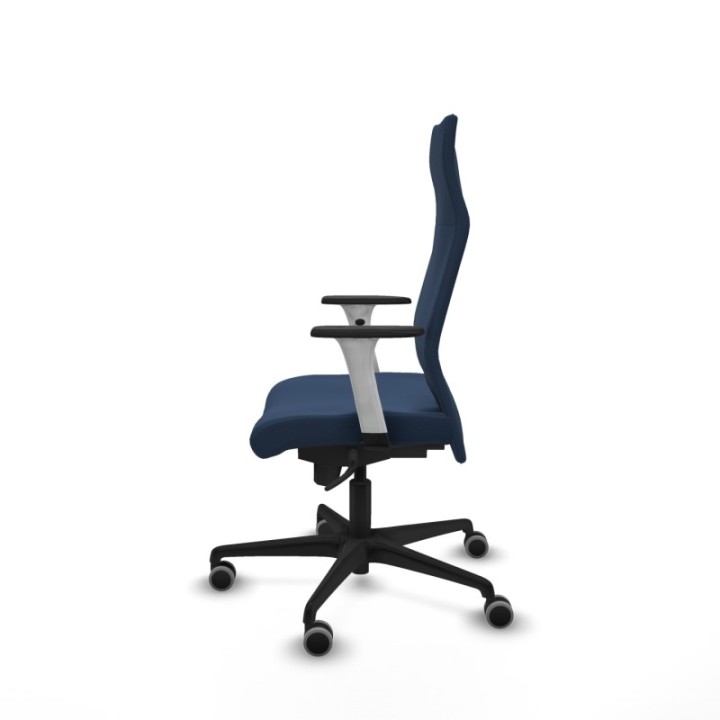 Albacete dirección sincro similpiel azul marino brazos 1D blancos base nailon ruedas 65 engomadas