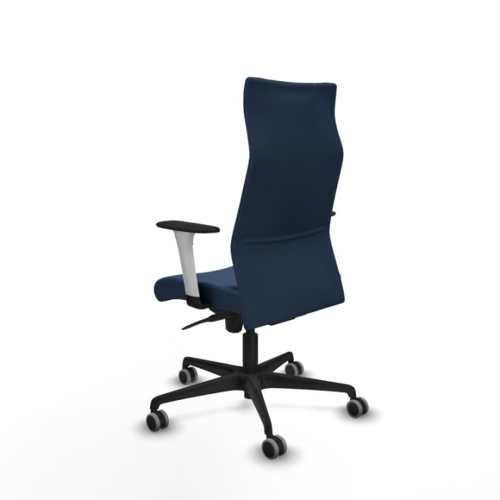 Albacete dirección sincro similpiel azul marino brazos 1D blancos base nailon ruedas 65 engomadas