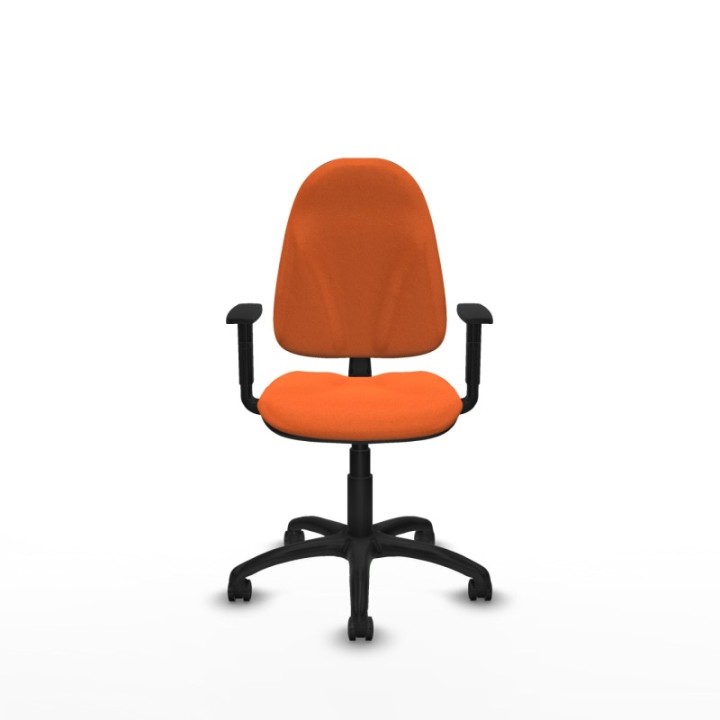 Algarra CP bali naranja brazos 1D base poliamida ruedas engomadas 50mm